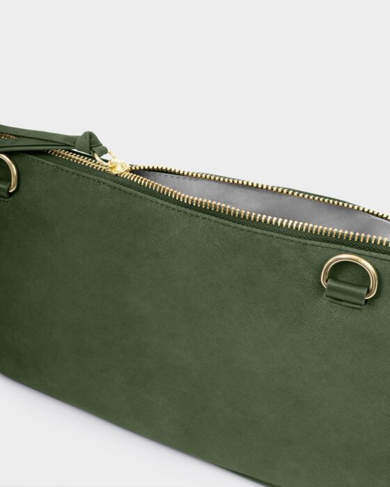 Katie Loxton Forest Green Suedette Ascot Weekend Bag & Pouch Organiser