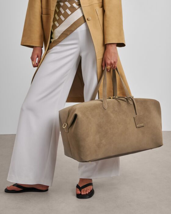 Katie Loxton Taupe Suedette Soho Weekend Bag