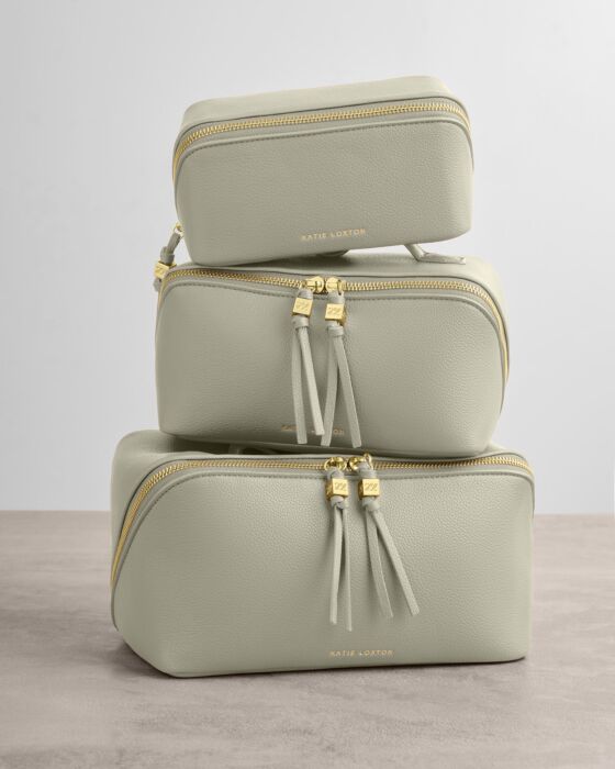 Katie Loxton Green Mist Soho Large Make Up & Wash Bag