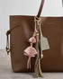 Katie Loxton Taupe Suedette Oversized Tassel Bag Charm