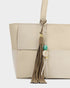 Katie Loxton Taupe Suedette Oversized Tassel Bag Charm