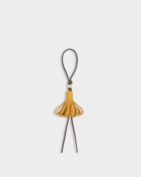 Katie Loxton Bitter Chocolate & Yellow Tassel Bag Charm
