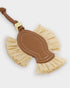 Katie Loxton Cognac Raffia Fish Bag Charm