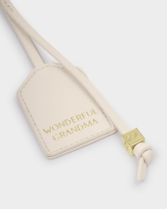 Katie Loxton Off White Wonderful Grandma Sentiment Keyring