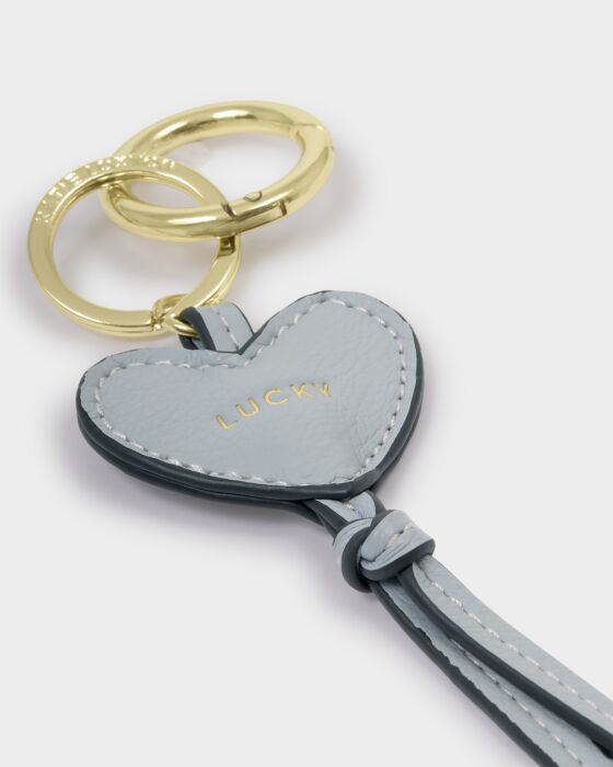 Katie Loxton Moonstone Blue Lucky Heart Charm Keyring