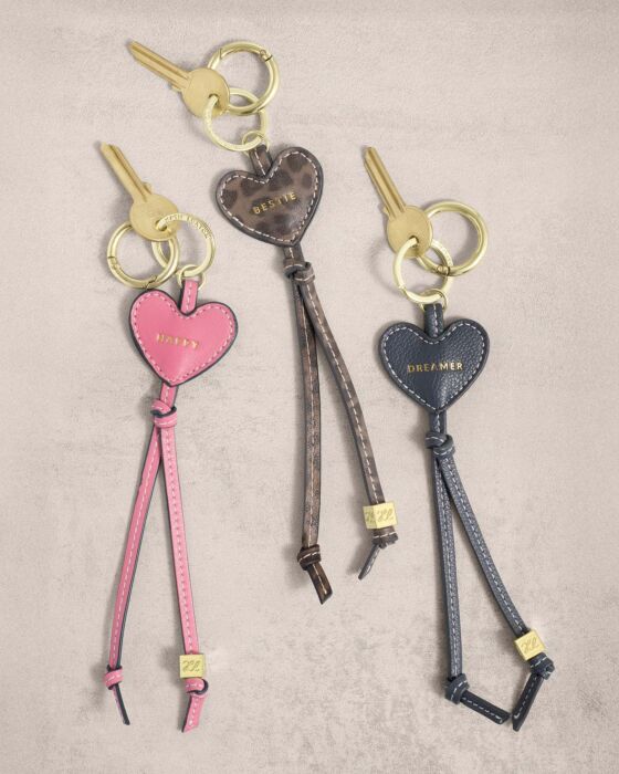 Katie Loxton Light Navy Dreamer Heart Charm Keyring