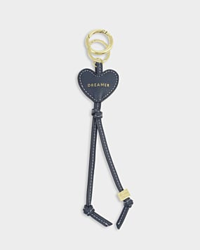 Katie Loxton Light Navy Dreamer Heart Charm Keyring