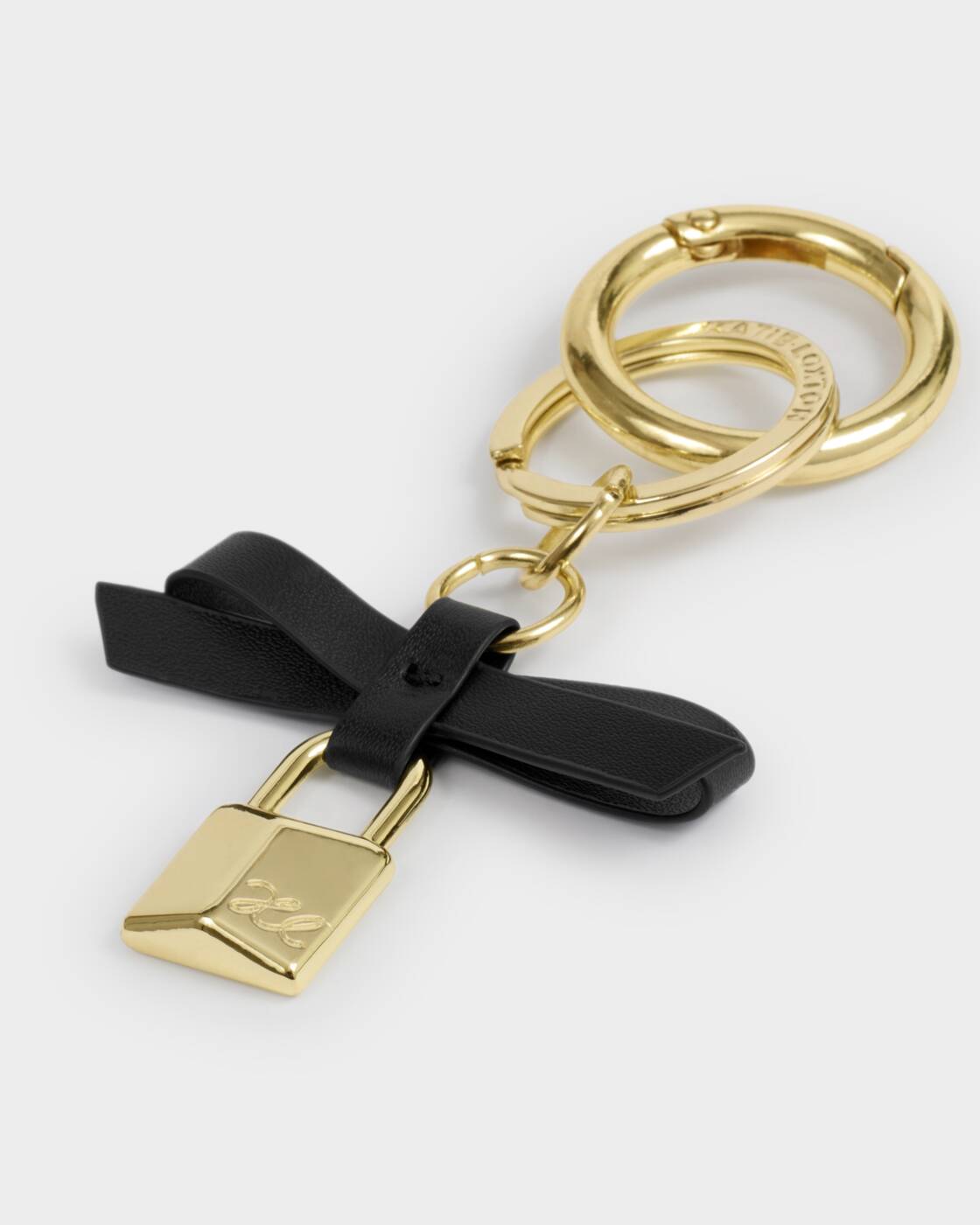 Katie Loxton Black Bow Padlock Boxed Keyring