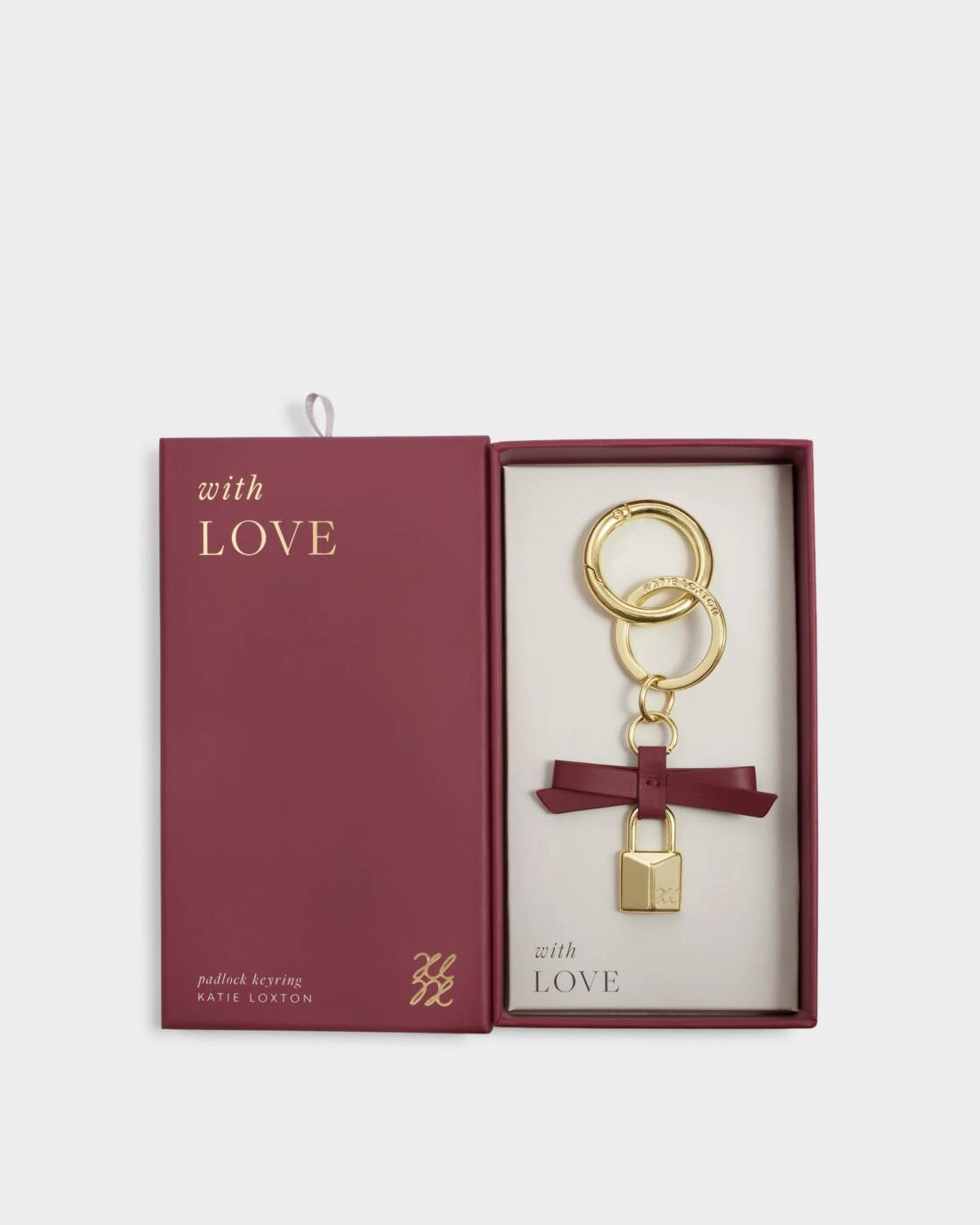 Katie Loxton Cherry Bow Padlock Boxed Keyring