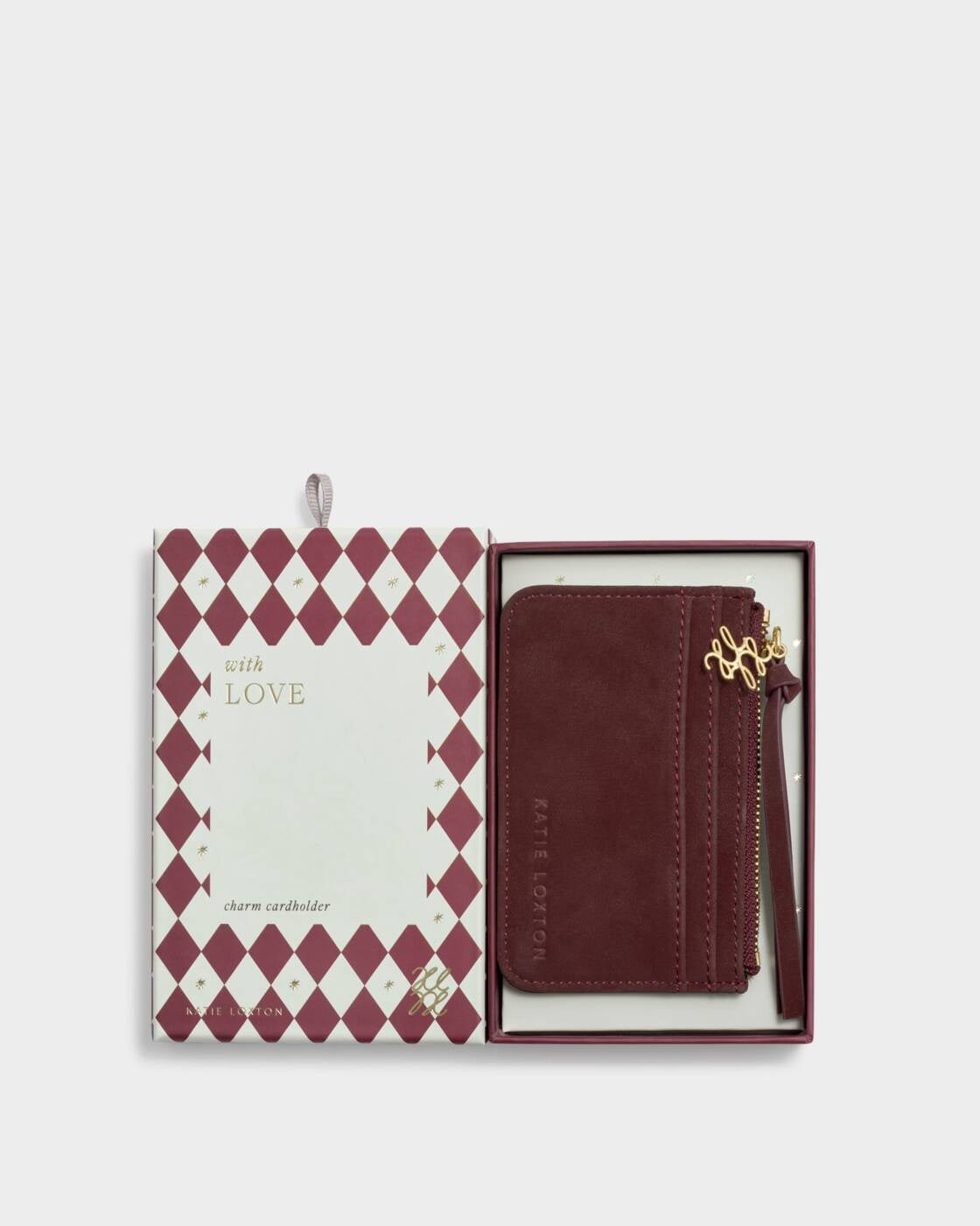 Katie Loxton Cherry Suedette Gift Boxed Coin & Cardholder