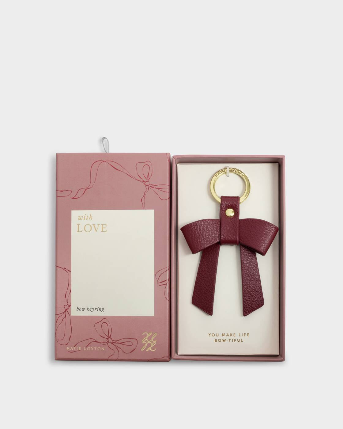 Katie Loxton Cherry You Make My Life Bow-Tiful Boxed Keyring