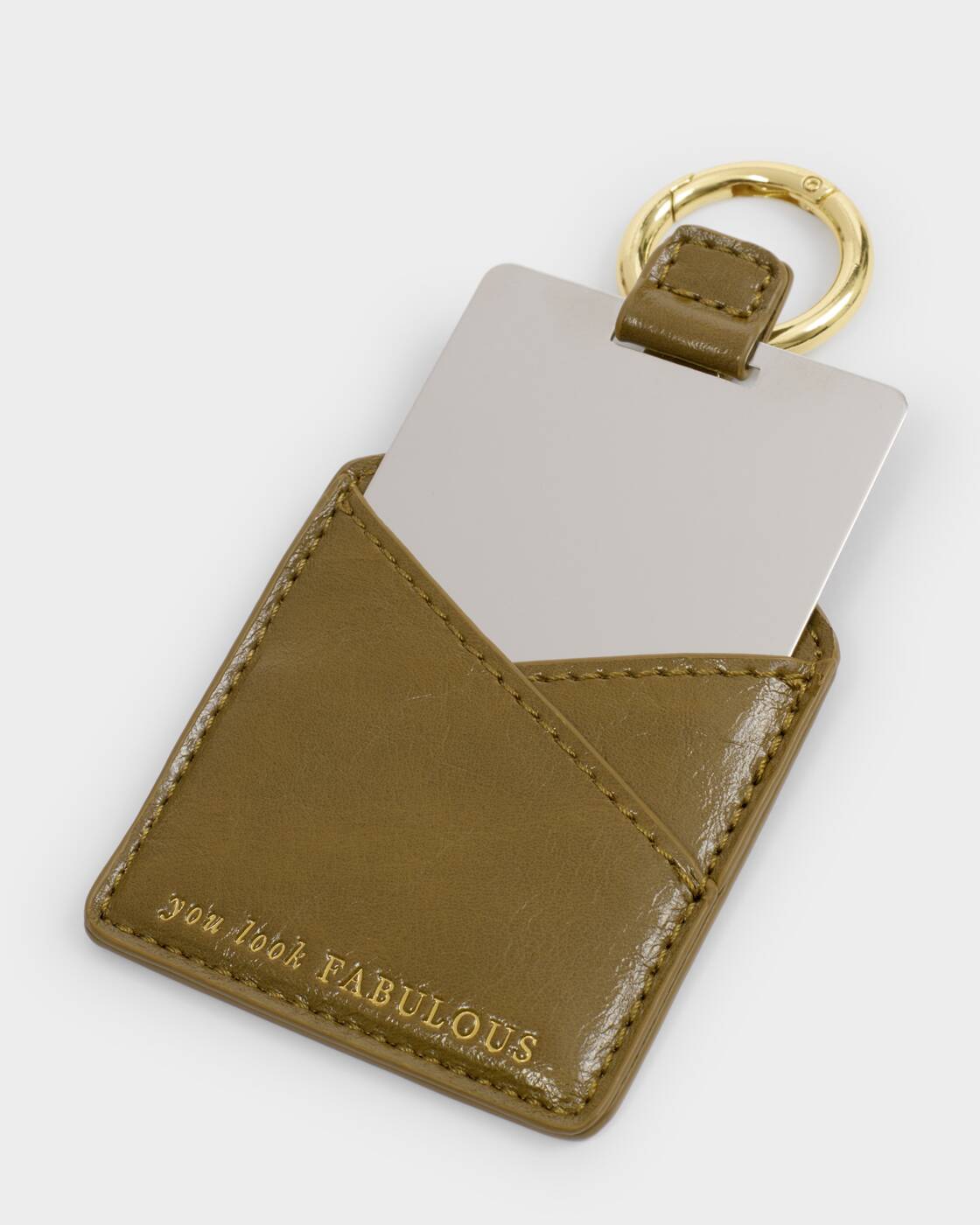 Katie Loxton Olive Distressed You Look Fabulous Boxed Mirror