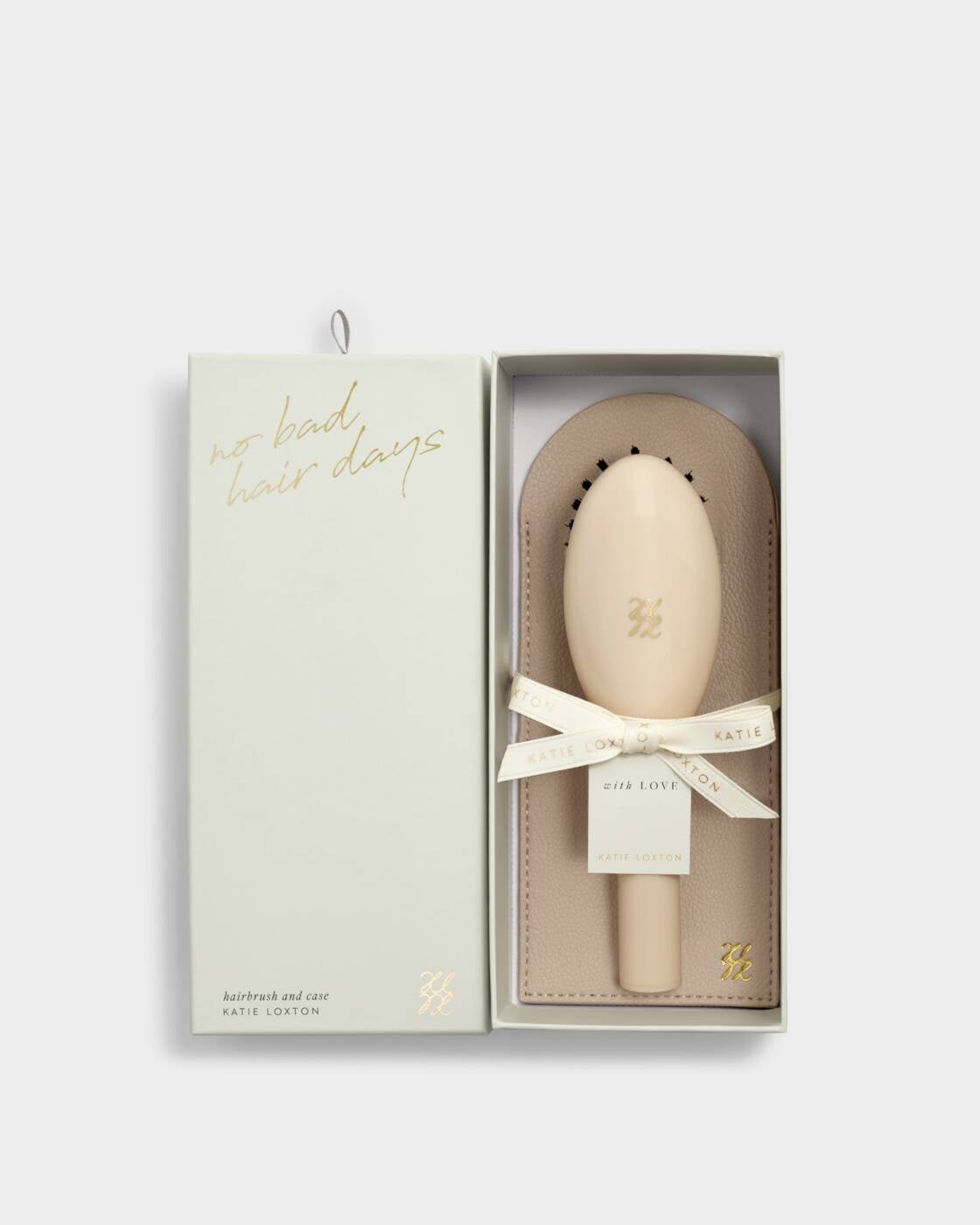 Katie Loxton Light Taupe Hairbrush & Case Set