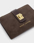 Katie Loxton Bitter Chocolate Suedette Orin Twist Lock Purse