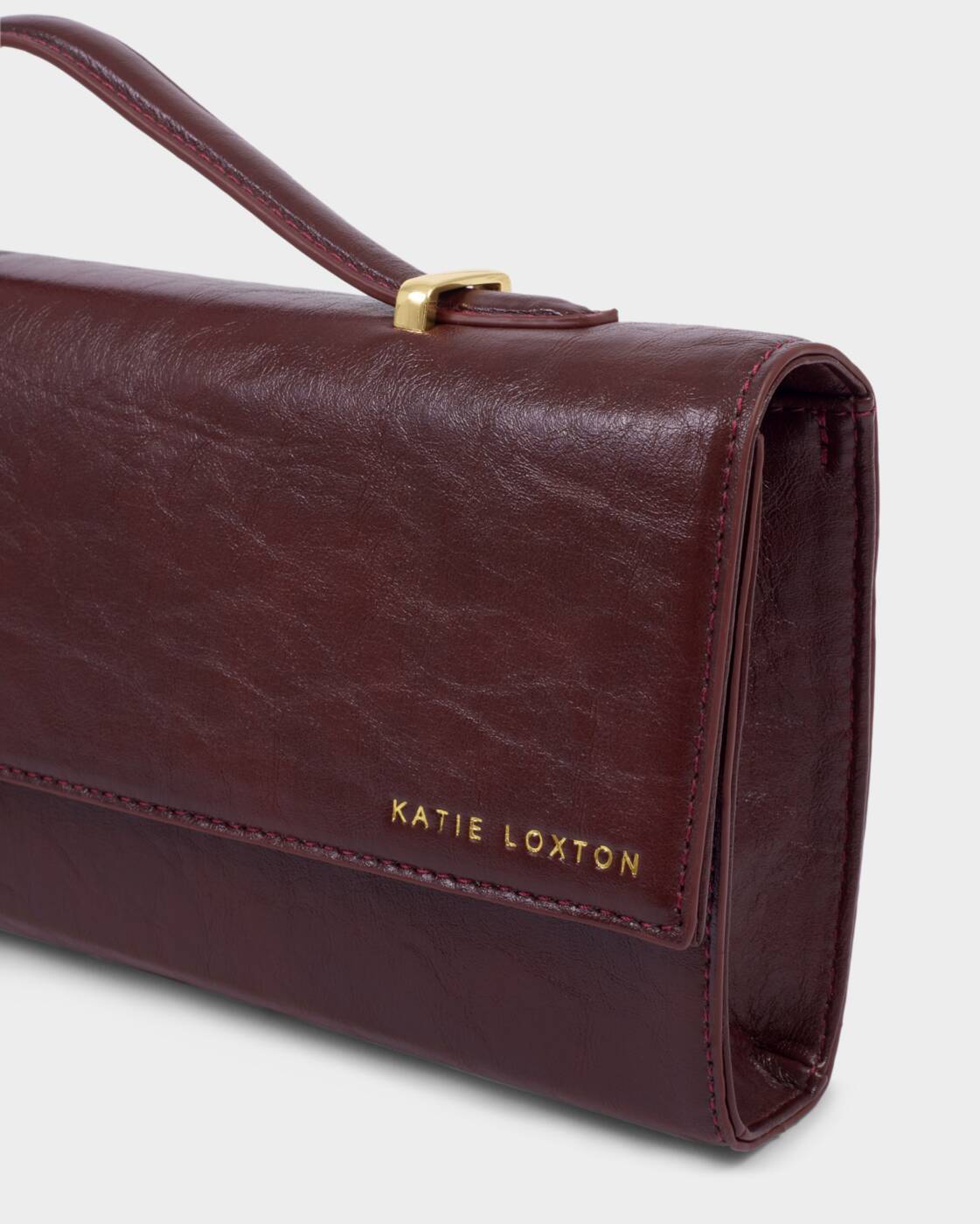 Katie Loxton Cherry Patent Crackle Alma Clutch