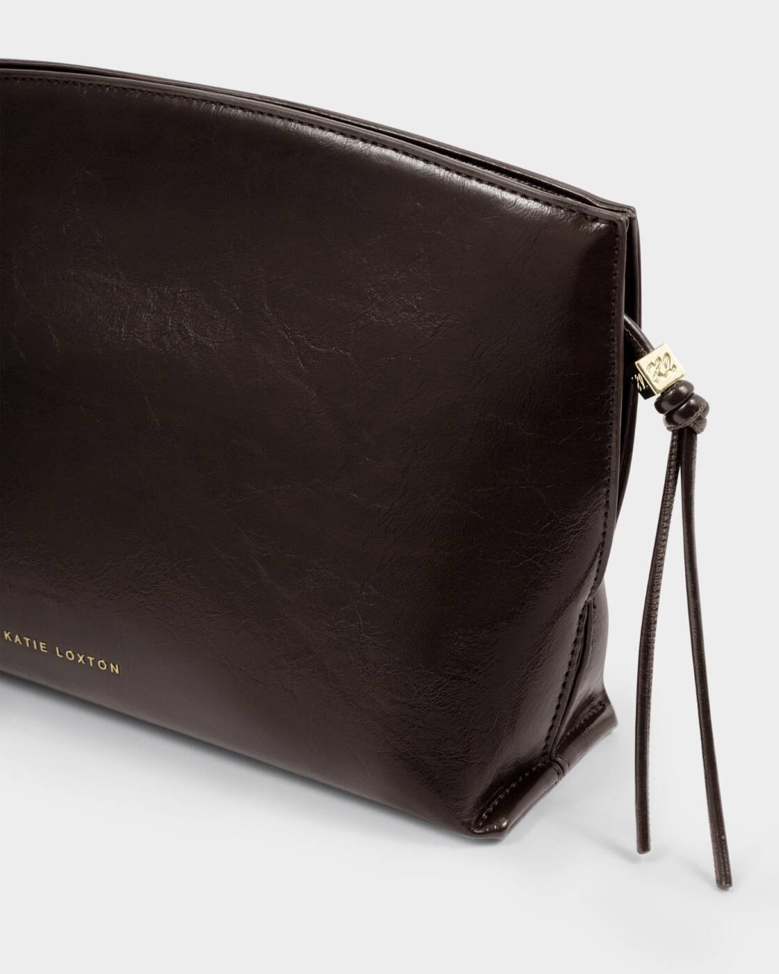 Katie Loxton Bitter Chocolate Patent Crackle Freya Clutch