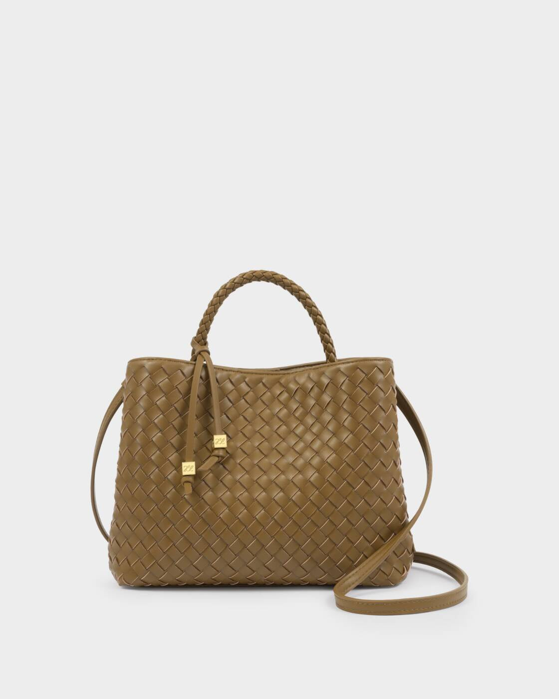 Katie Loxton Olive Nova Hand Woven Top Handle Bag