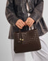 Katie Loxton Chocolate Nova Hand Woven Top Handle Bag