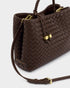 Katie Loxton Chocolate Nova Hand Woven Top Handle Bag