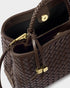 Katie Loxton Chocolate Nova Hand Woven Top Handle Bag