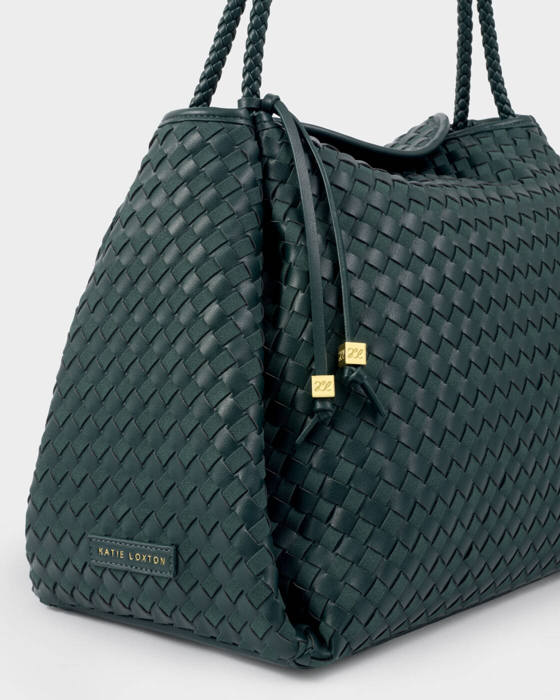 Katie Loxton Deep Teal Mixed Nova Hand Woven Large Shoulder Bag