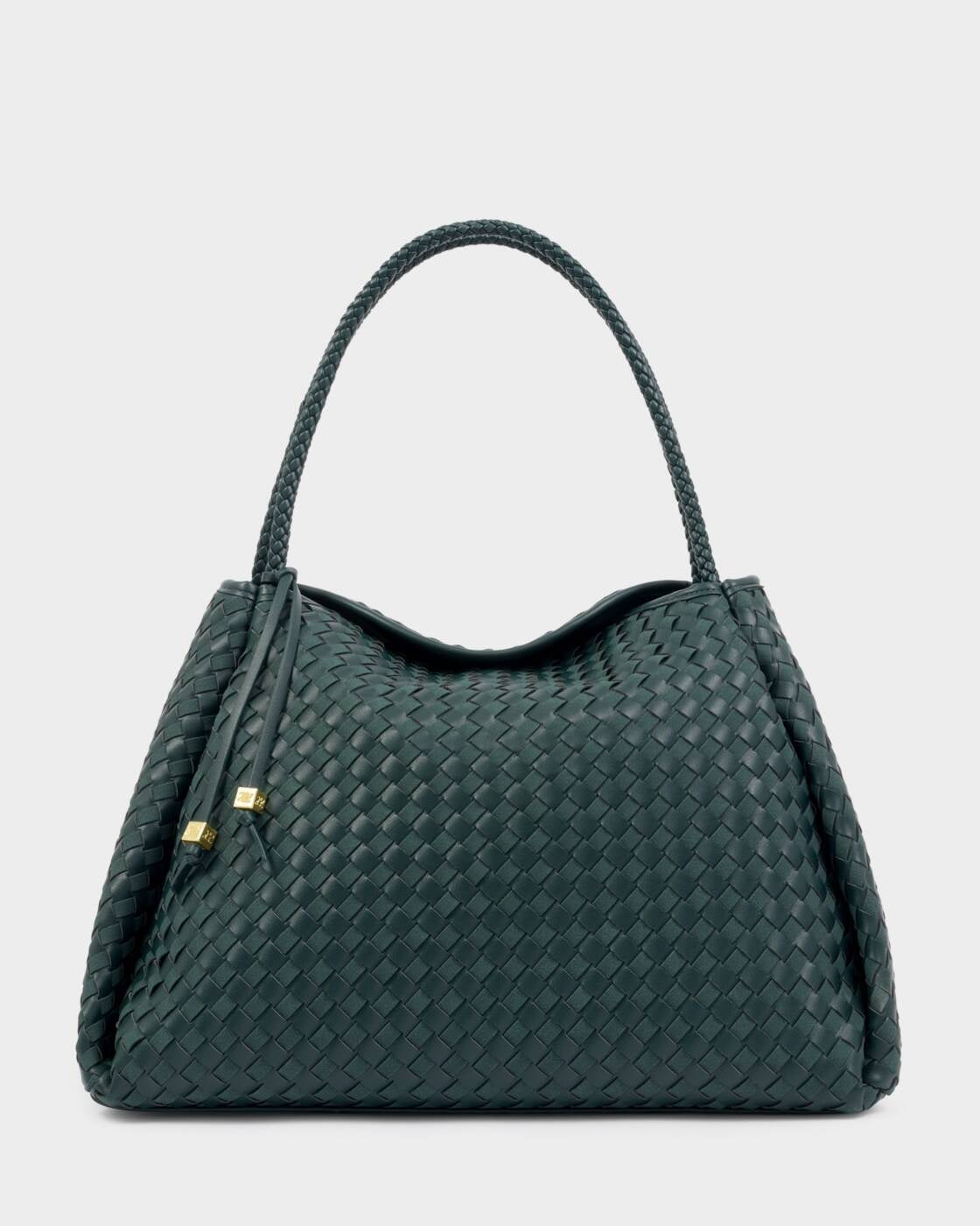 Katie Loxton Deep Teal Mixed Nova Hand Woven Large Shoulder Bag