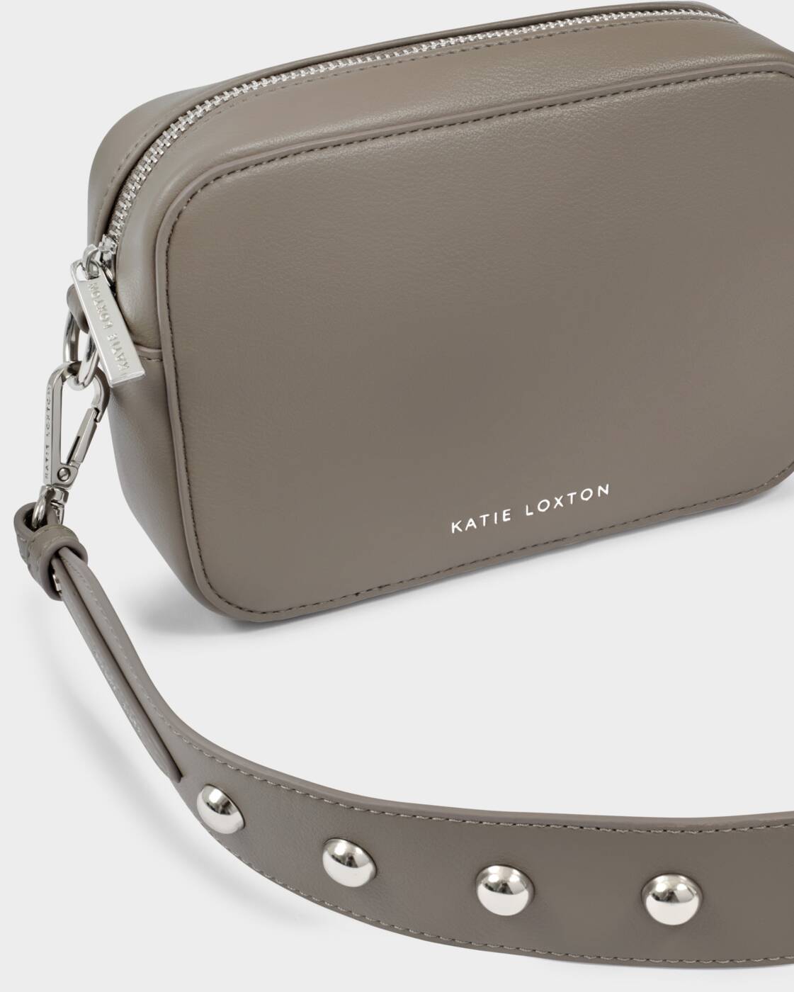 Katie Loxton Silver Mink Studded Avery Small Crossbody Bag