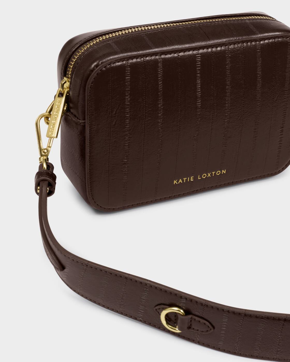 Katie Loxton Chocolate Eel Avery Small Crossbody Bag
