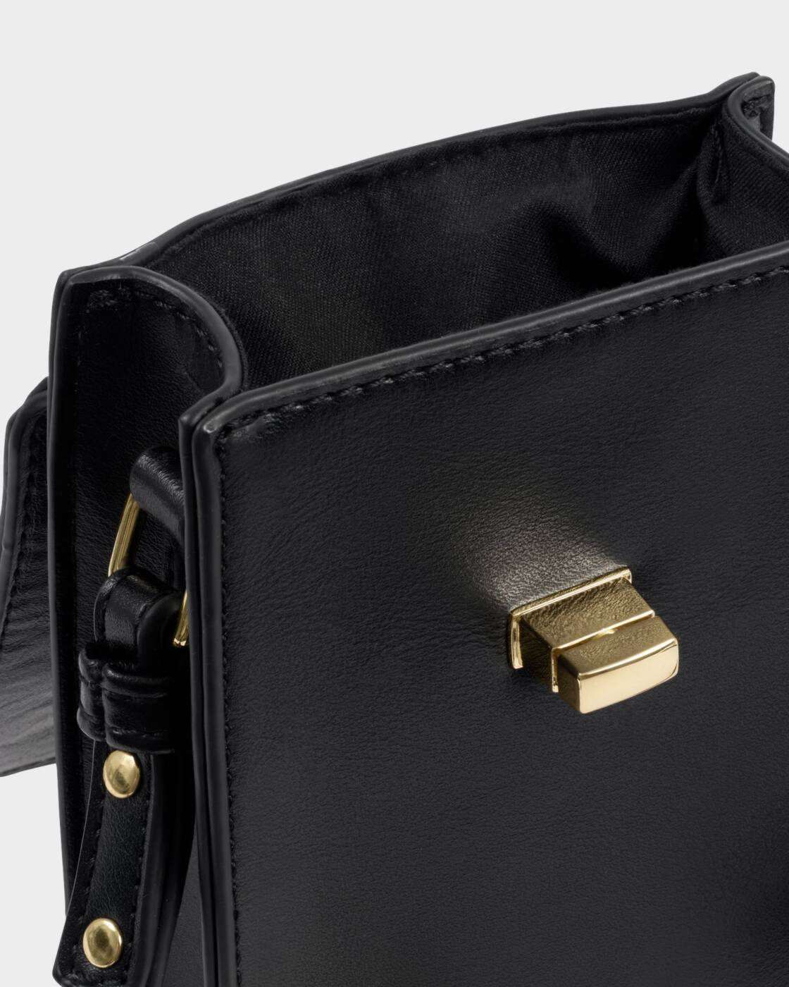 Katie Loxton Distressed Black Orin Twist Lock Slim Bag