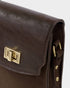 Katie Loxton Bitter Chocolate Suedette Orin Twist Lock Slim Bag