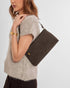 Katie Loxton Bitter Chocolate Suedette Orin Twist Lock Small Shoulder Bag