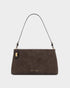 Katie Loxton Bitter Chocolate Suedette Orin Twist Lock Small Shoulder Bag