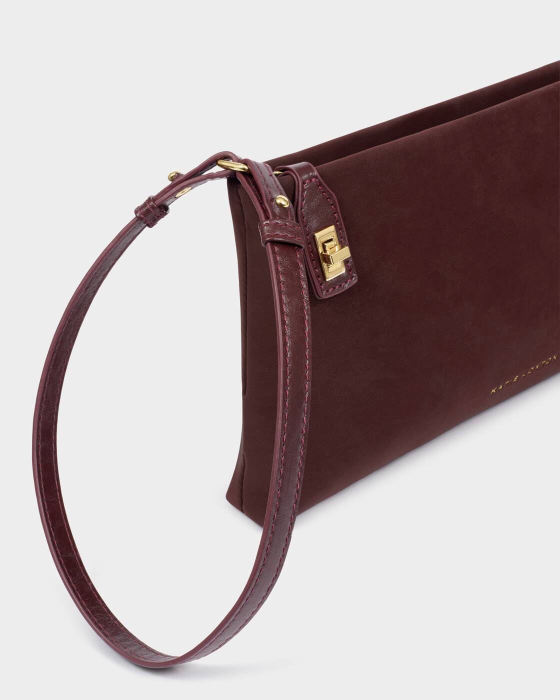 Katie Loxton Cherry Suedette Orin Twist Lock Small Shoulder Bag