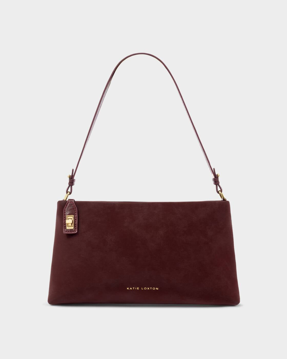 Katie Loxton Cherry Suedette Orin Twist Lock Small Shoulder Bag