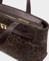 Katie Loxton Chocolate Leopard Orin Top Handle Crossbody Bag