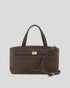 Katie Loxton Bitter Chocolate Suedette Orin Top Handle Crossbody Bag
