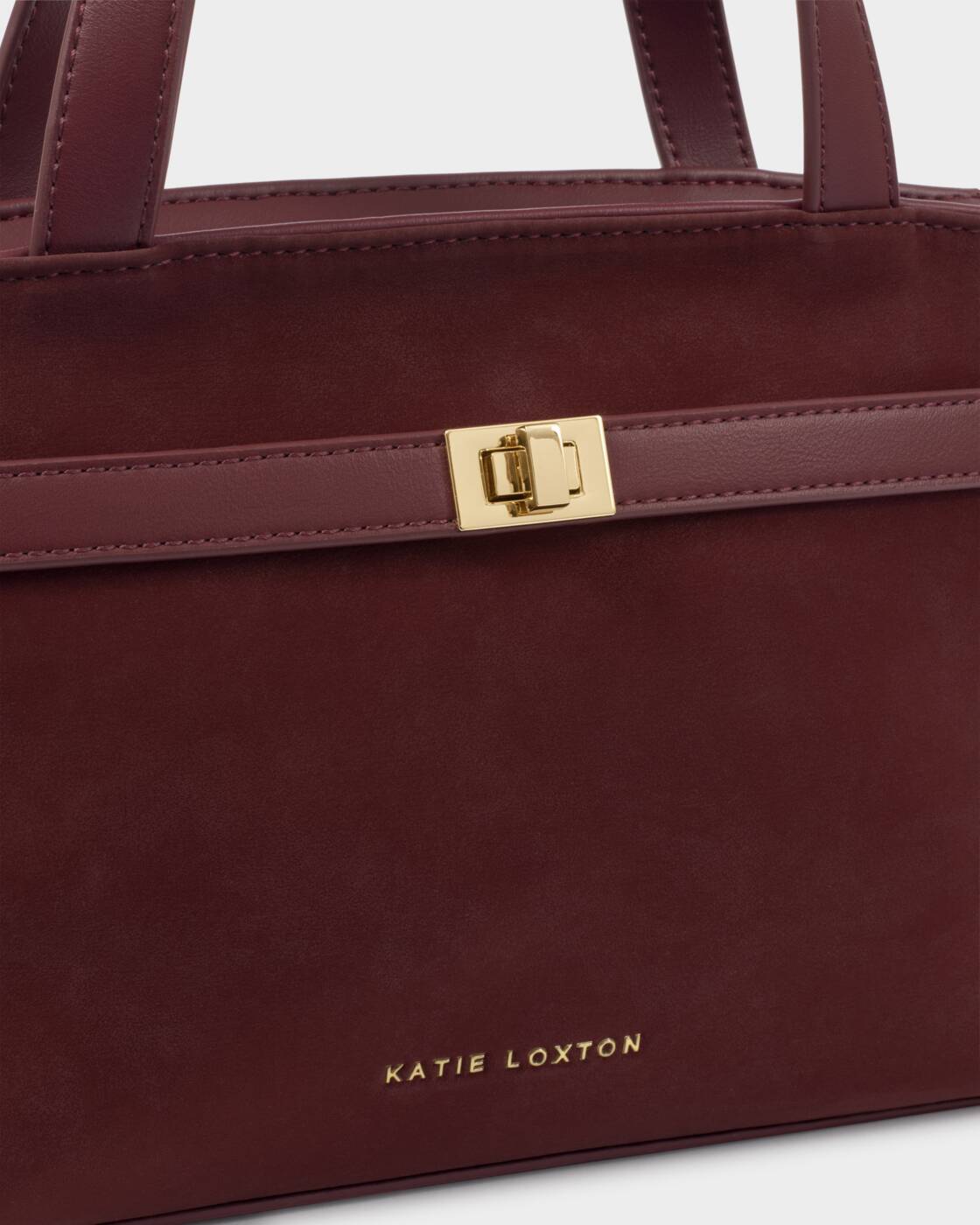 Katie Loxton Cherry Suedette Orin Top Handle Crossbody Bag