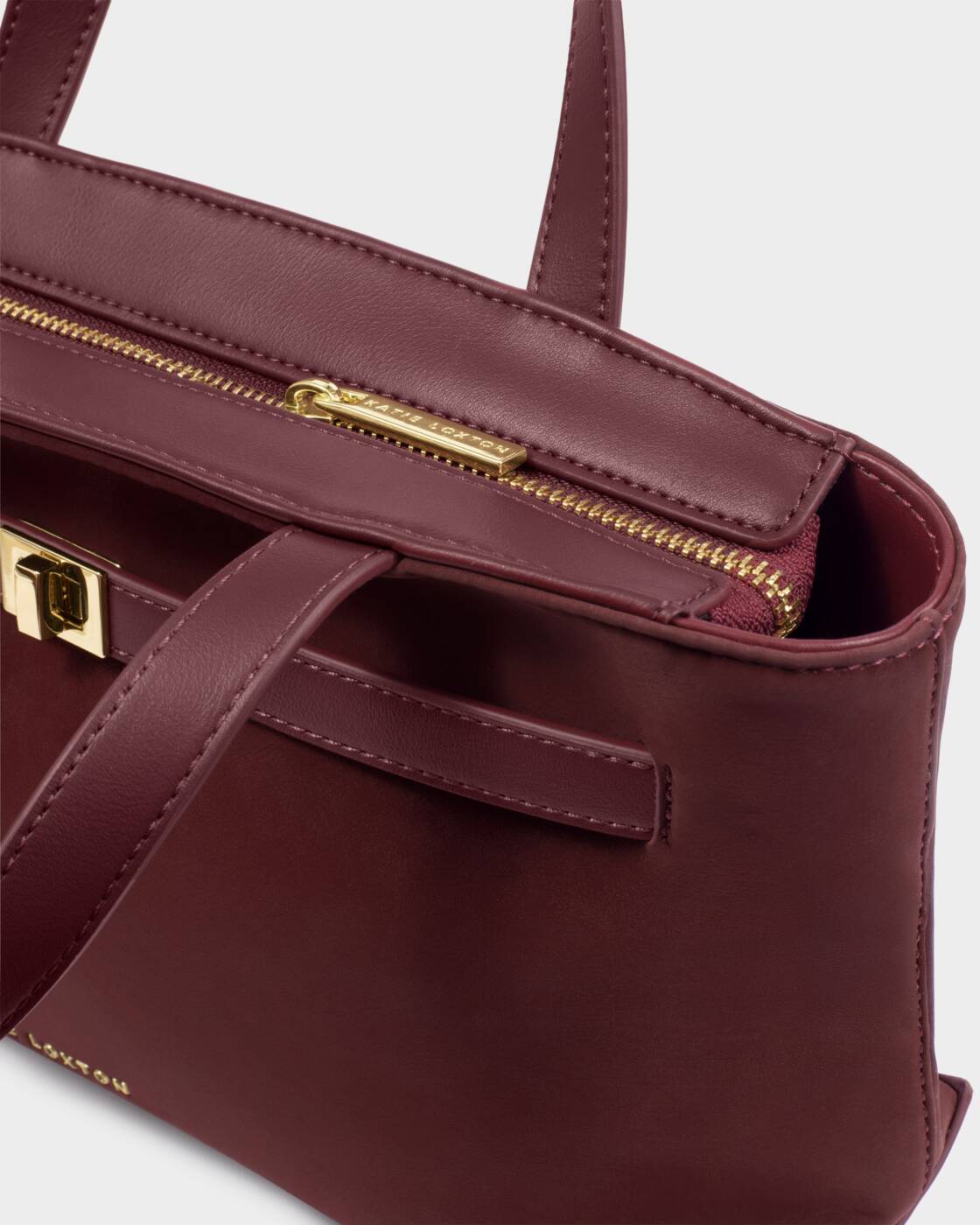 Katie Loxton Cherry Suedette Orin Top Handle Crossbody Bag