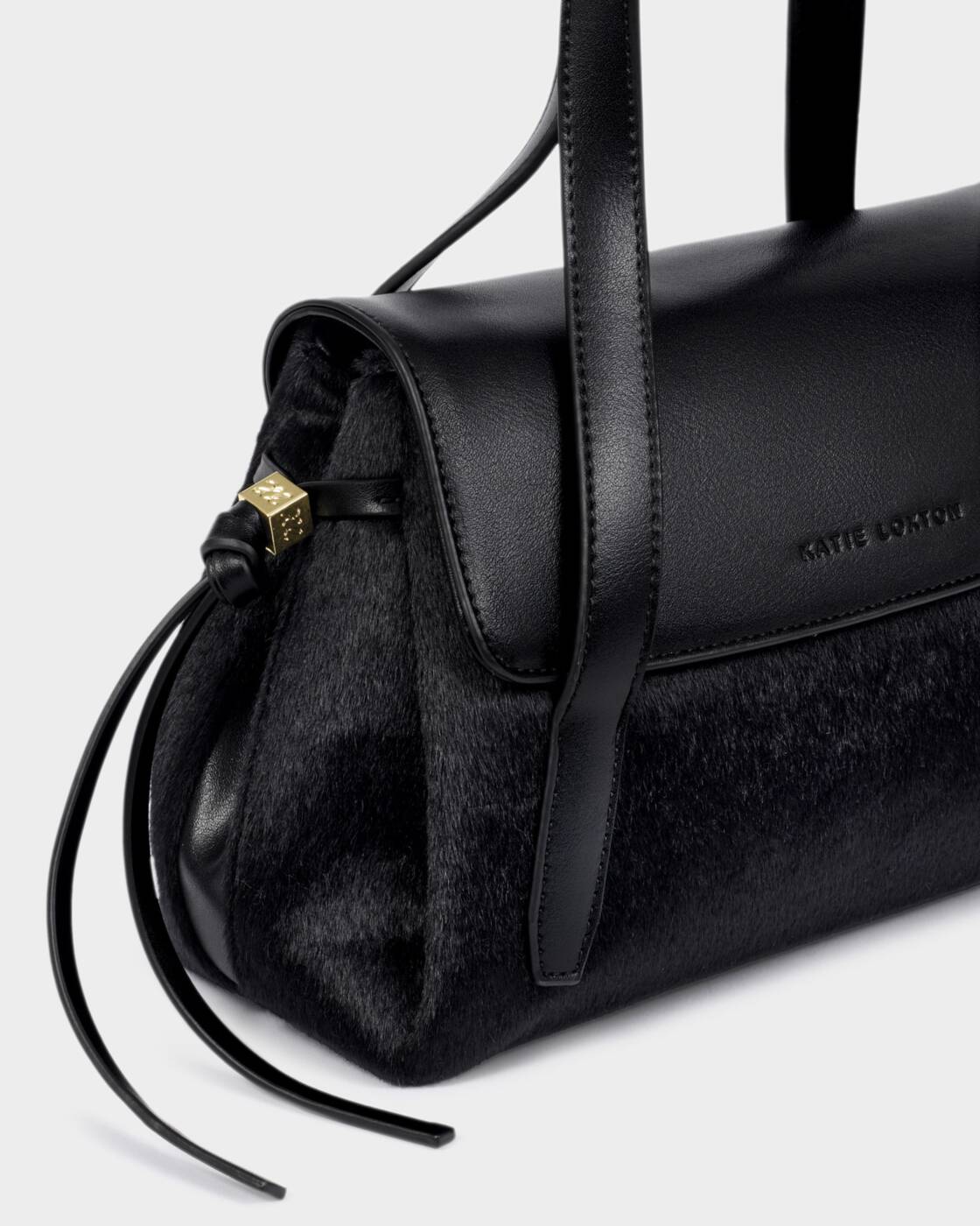 Katie Loxton Black Faux Pony Alyssa Top Handle