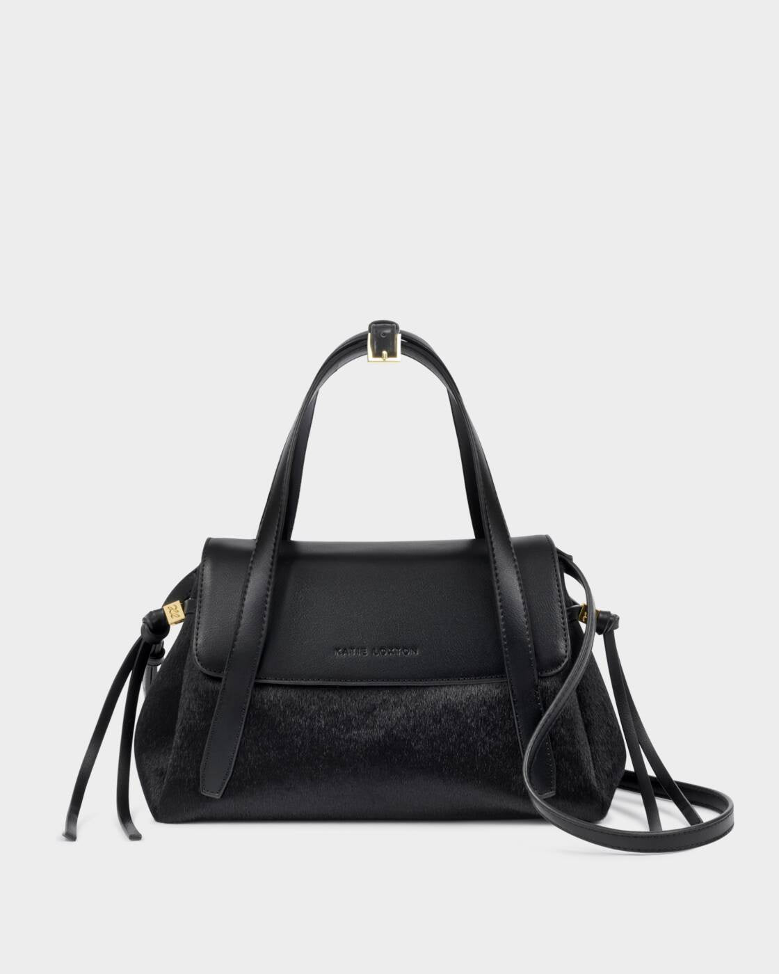 Katie Loxton Black Faux Pony Alyssa Top Handle