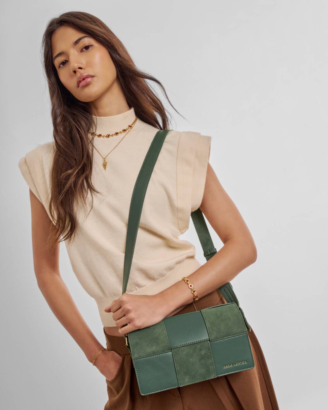 Katie Loxton Forest Green Taya Crossbody Bag