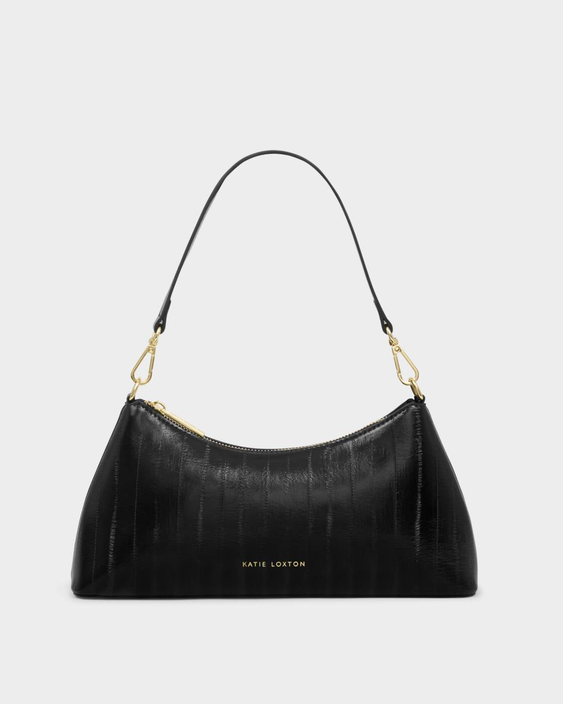 Katie Loxton Black Eel Miley Small Shoulder Bag