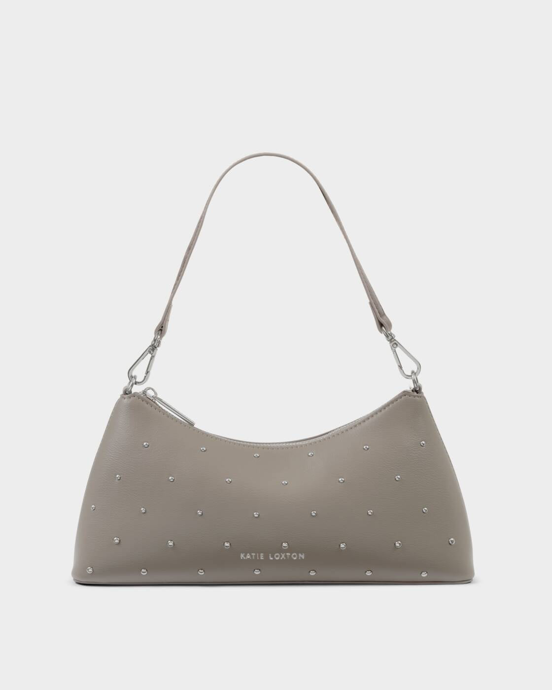 Katie Loxton Silver Mink Studded Miley Small Shoulder Bag