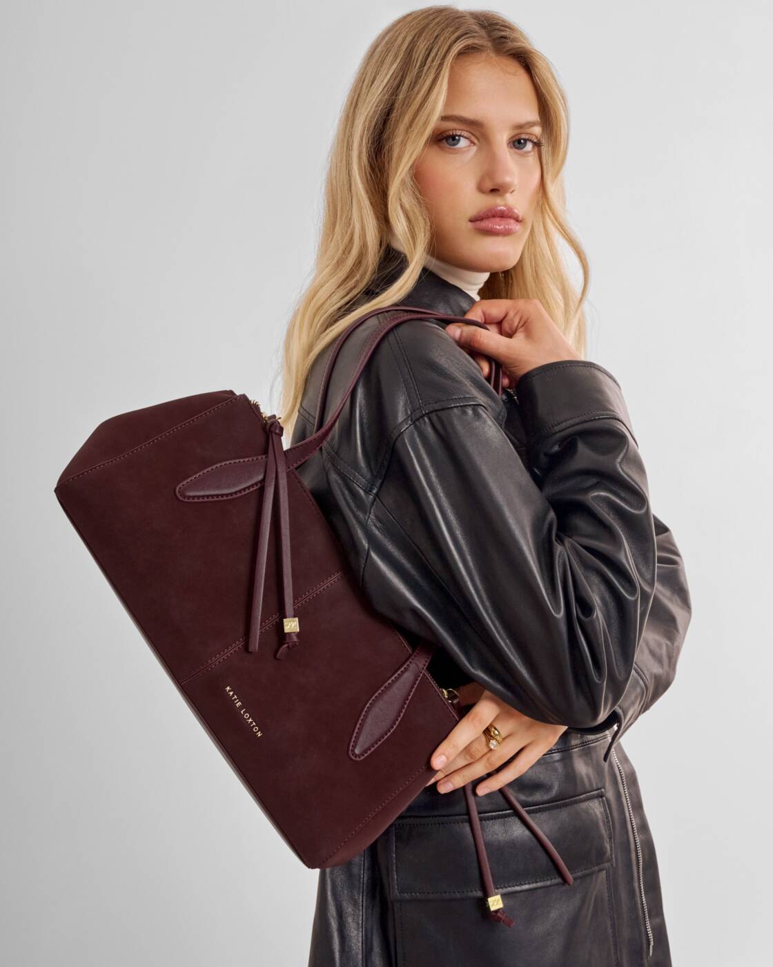 Katie Loxton Cherry Suedette Hattie Shoulder Bag