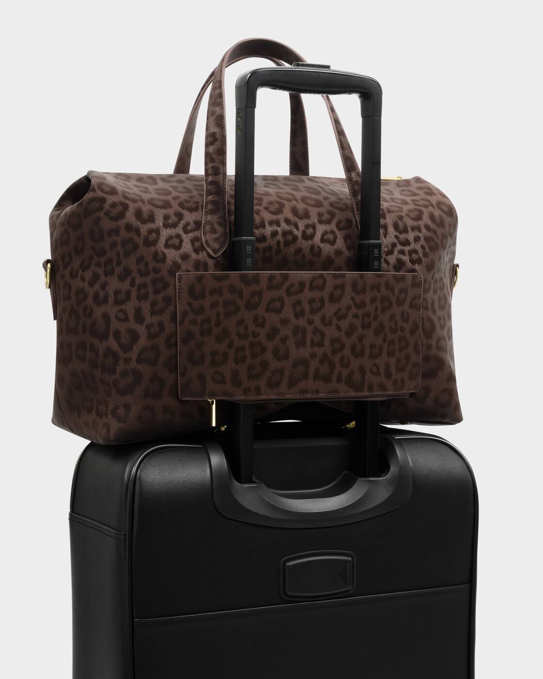 Katie Loxton Chocolate Leopard Milan Cabin Bag