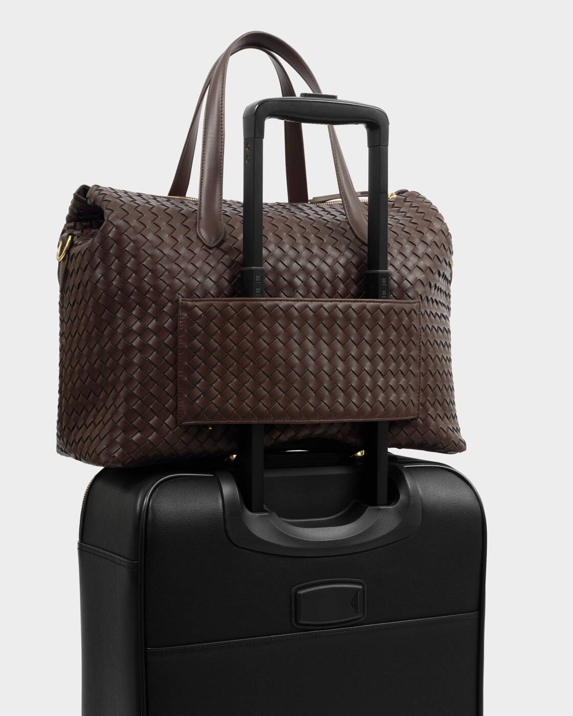 Katie Loxton Chocolate Milan Hand Woven Cabin Bag