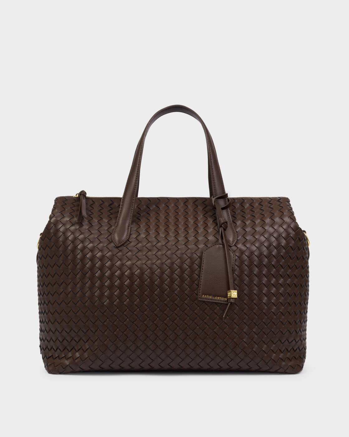 Katie Loxton Chocolate Milan Hand Woven Cabin Bag