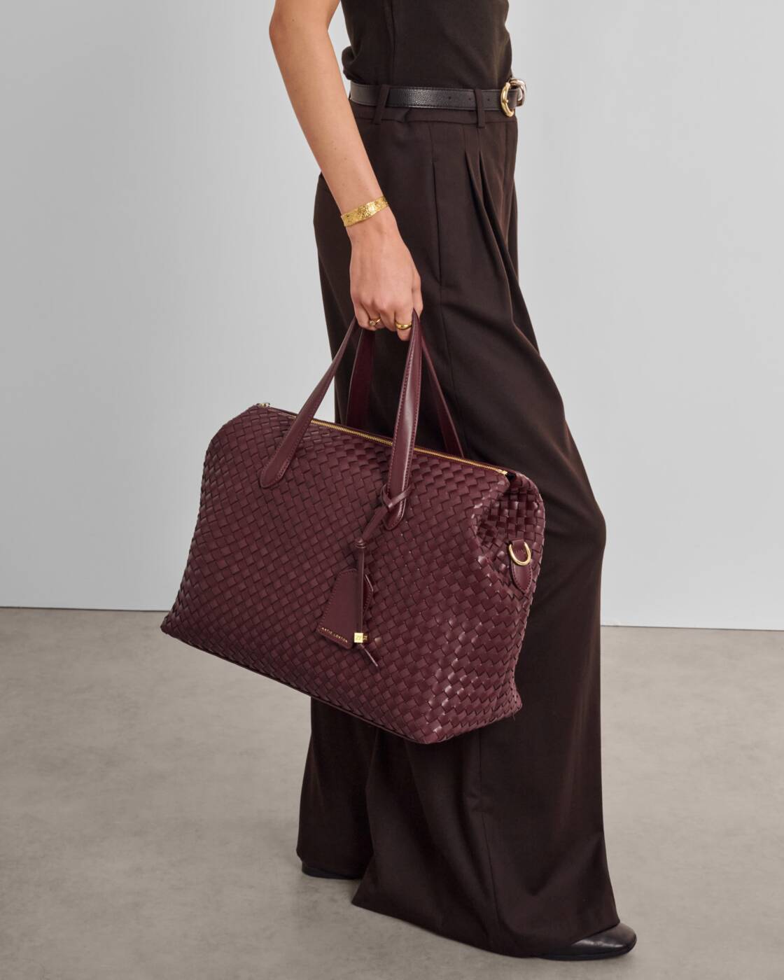 Katie Loxton Cherry Mixed Milan Hand Woven Cabin Bag