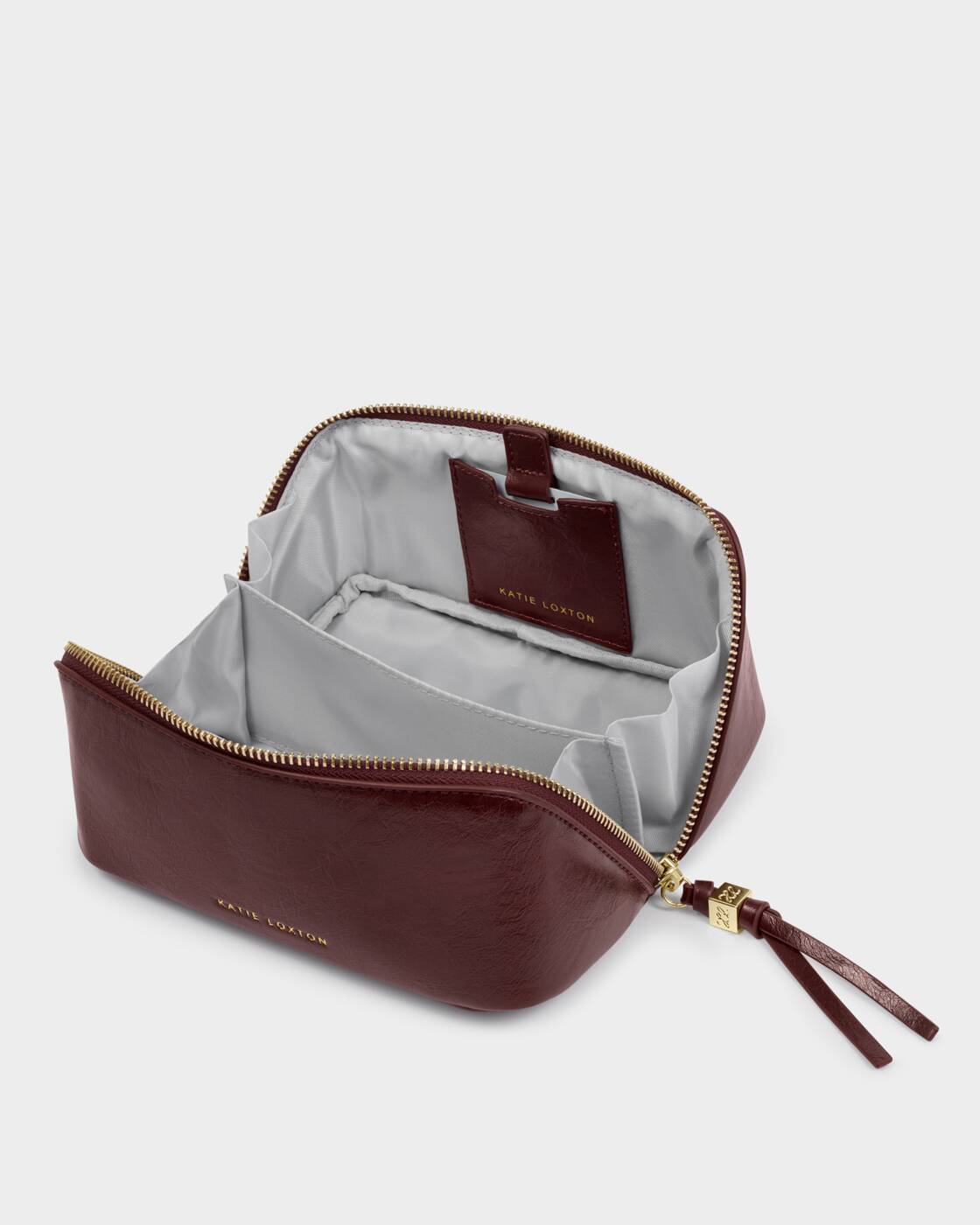Katie Loxton Cherry Patent Crackle Fold Out Mirrow Make Up Bag