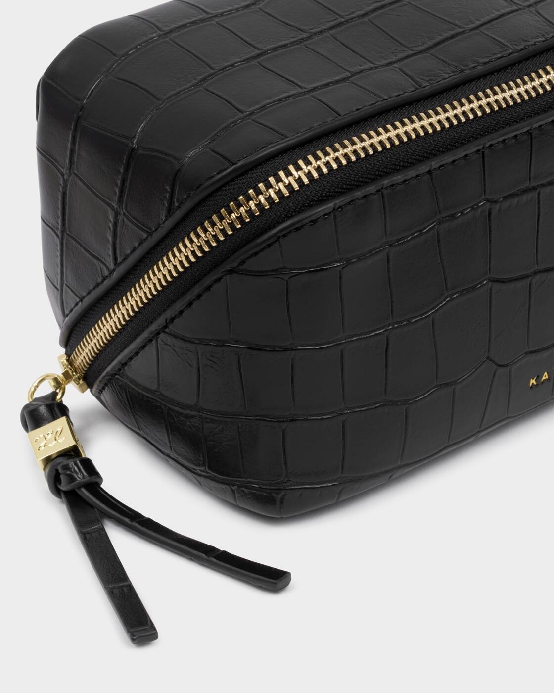 Katie Loxton Black Croc Fold Out Mirror Make Up Bag